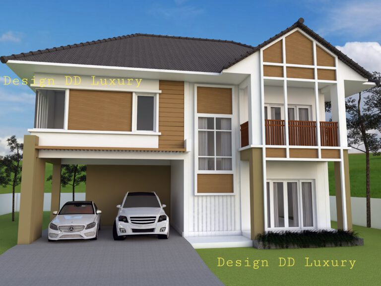 จำหน่ายแบบบ้านพักอาศัย ค.ส.ล. 2 ชั้น  รหัส DD2004