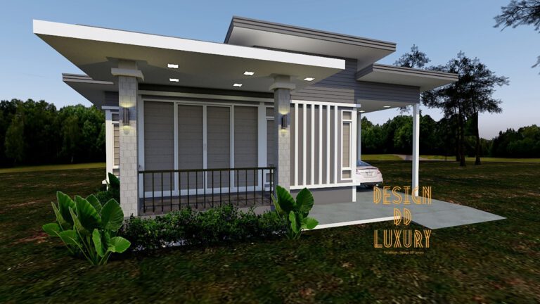 แบบบ้านพักอาศัย ค.ส.ล. ชั้นเดียว DD1005