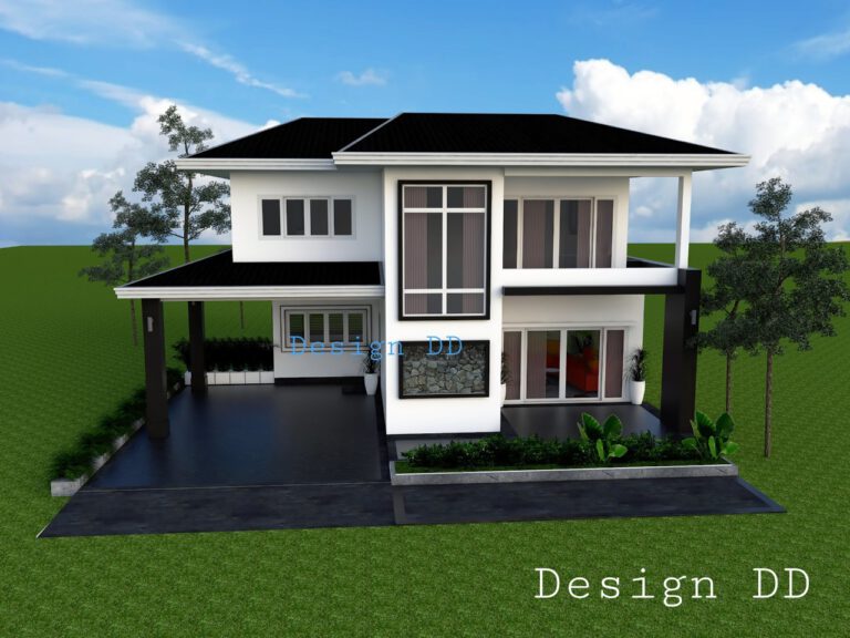 แบบบ้านพักอาศัย ค.ส.ล. 2 ชั้น รหัส DD2005