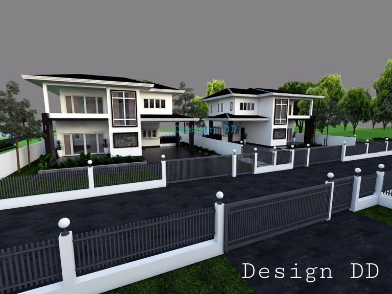 จำหน่ายแบบบ้านพักอาศัย ค.ส.ล. 2 ชั้น  รหัส DD2005