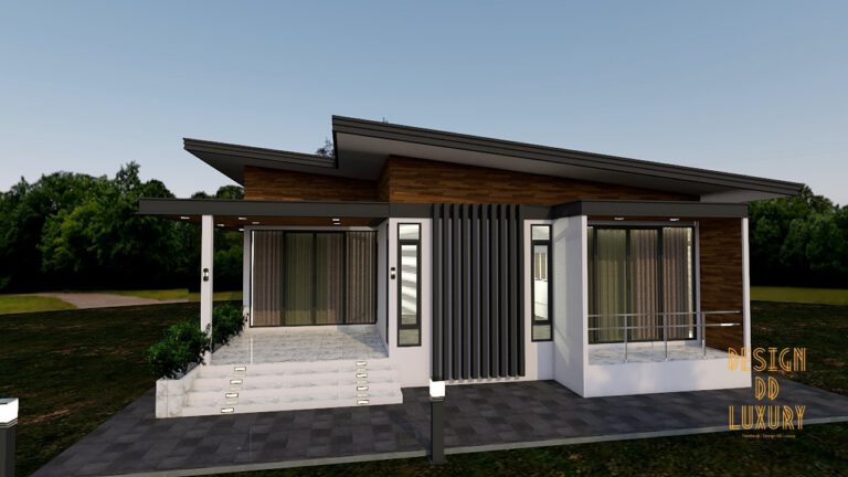 จำหน่ายแบบบ้านพักอาศัย ค.ส.ล. ชั้นเดียว  รหัส DD1002