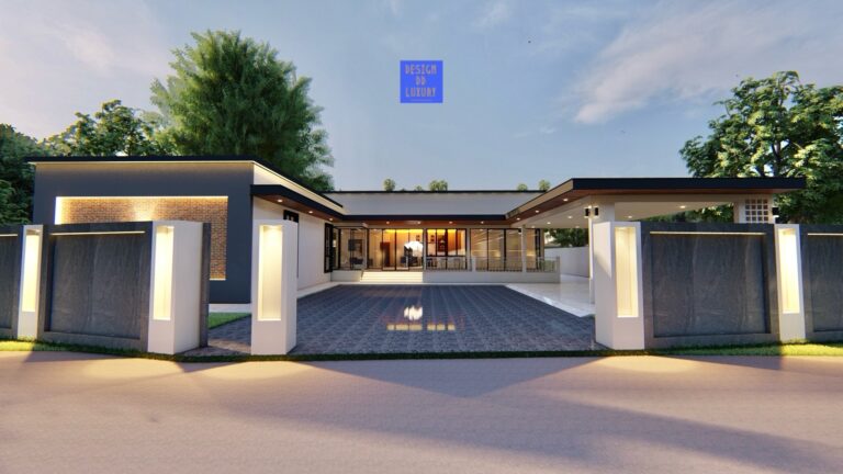 บ้านพักอาศัย คสล.ชั้นเดียว  3 ห้องนอน  4 ห้องน้ำ  1 โถงรับแขก  1 ห้องปาร์ตี้  จอดรถ 3 คัน